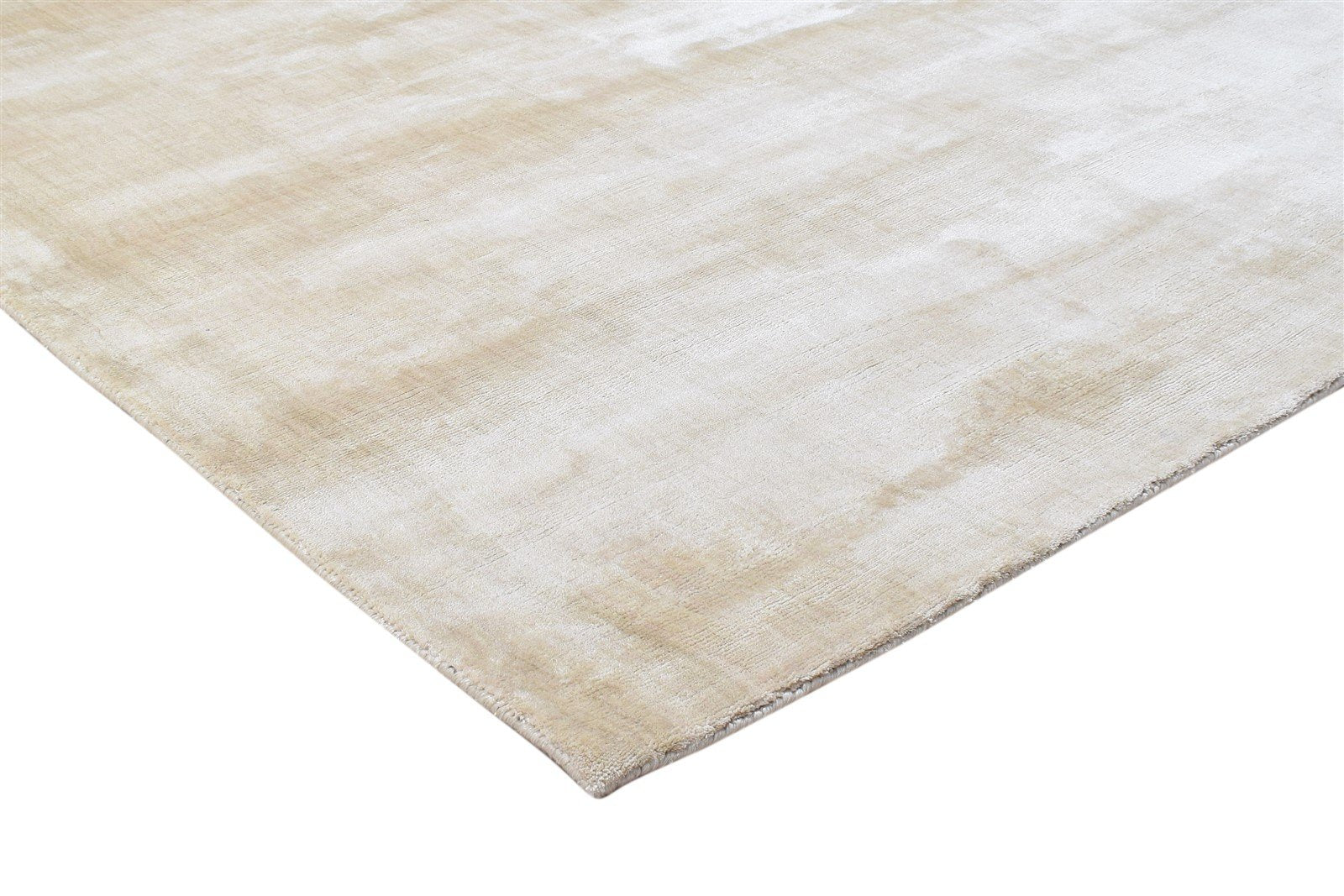 6' X 6' Rug Silk Beige Modern Handloom Scandinavian Solid Room Size Carpet 