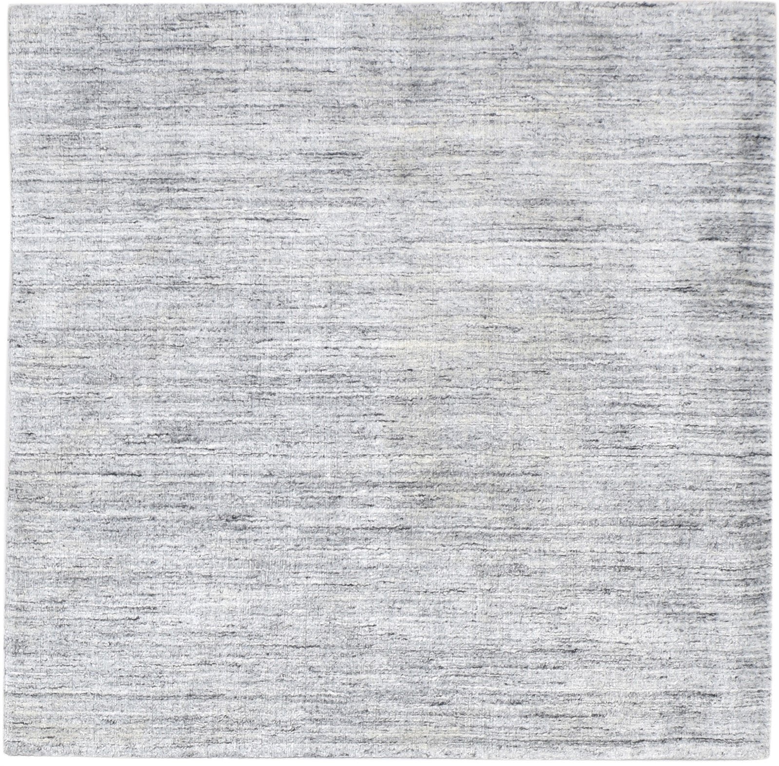 4' X 4' Rug Silk Grey Modern Handloom Scandinavian Solid Room Size Carpet 