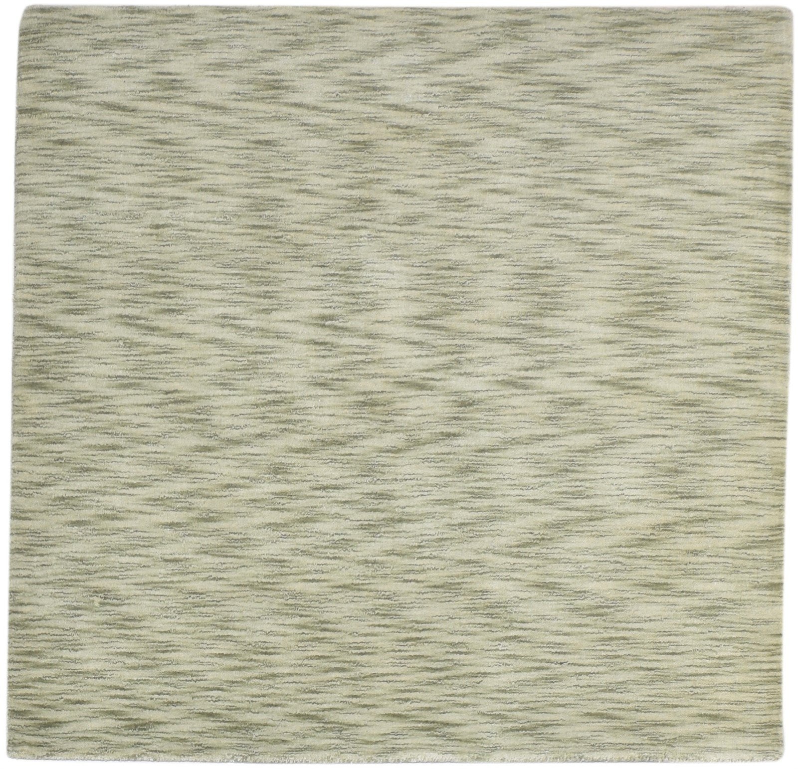 4' X 4' Rug Wool Sage Modern Hand Woven Scandinavian Solid Room Size Carpet 