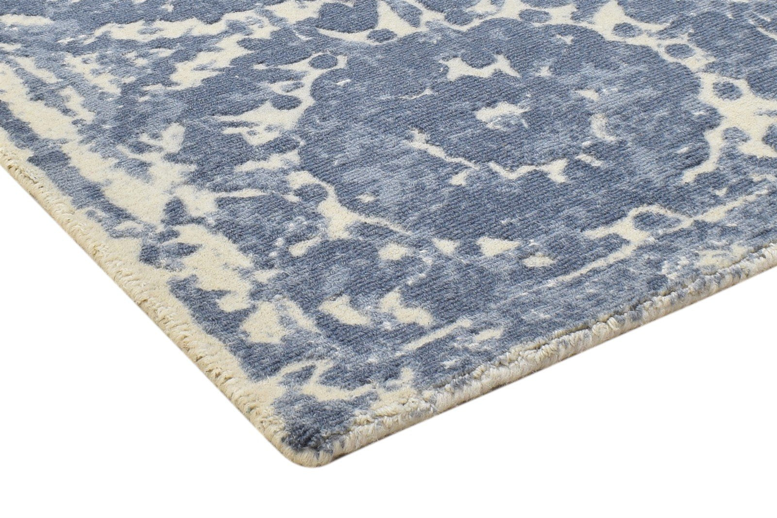 Wool Grey Rug 2' X 3' Modern Hand Tufted Moroccan Floral Small Carpet 