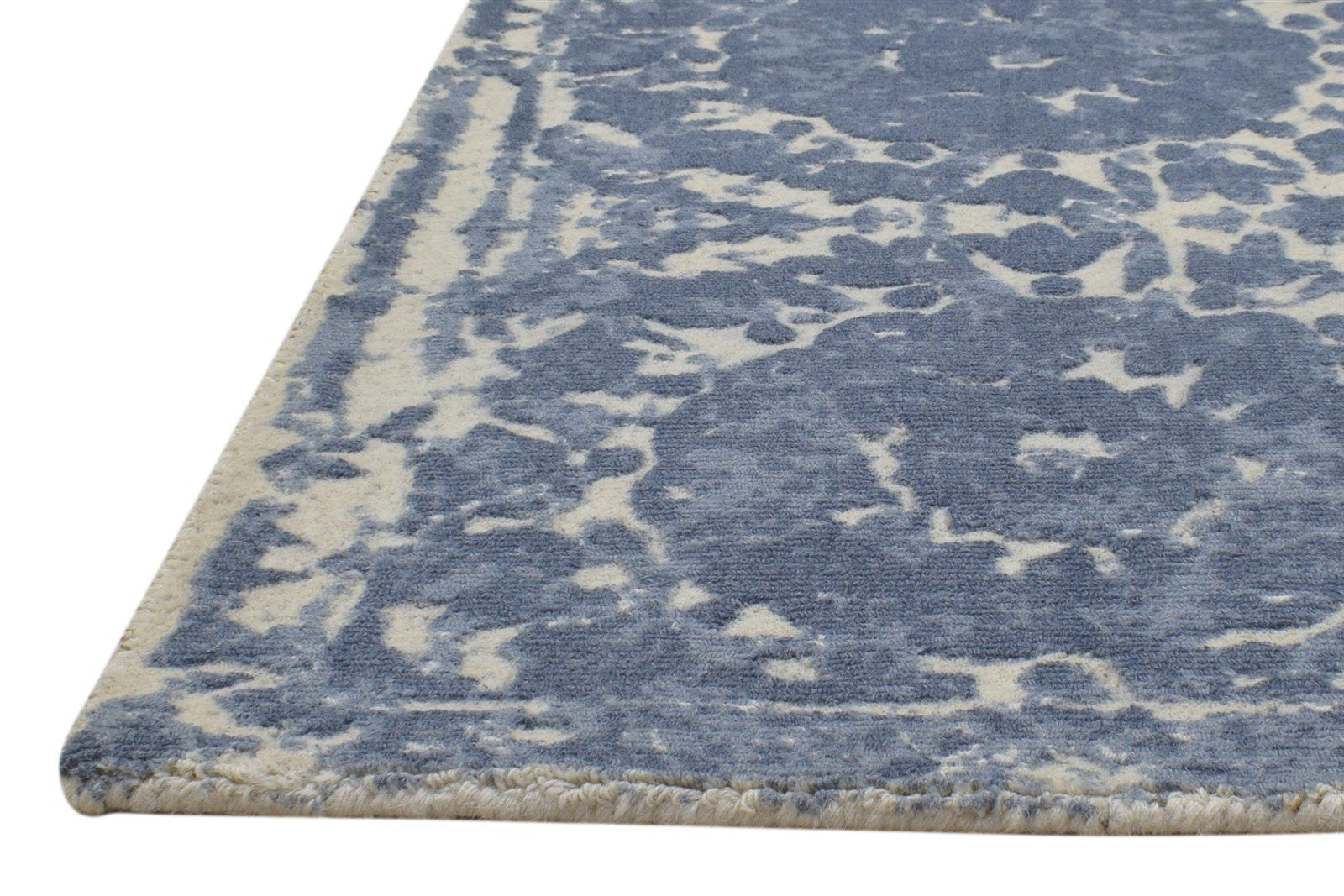 Wool Grey Rug 2' X 3' Modern Hand Tufted Moroccan Floral Small Carpet 