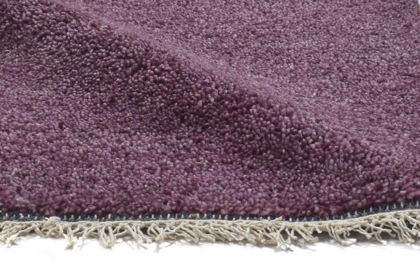 Wool Purple Rug 2' X 2' Modern Hand Knotted Scandinavian Solid Small Carpet 