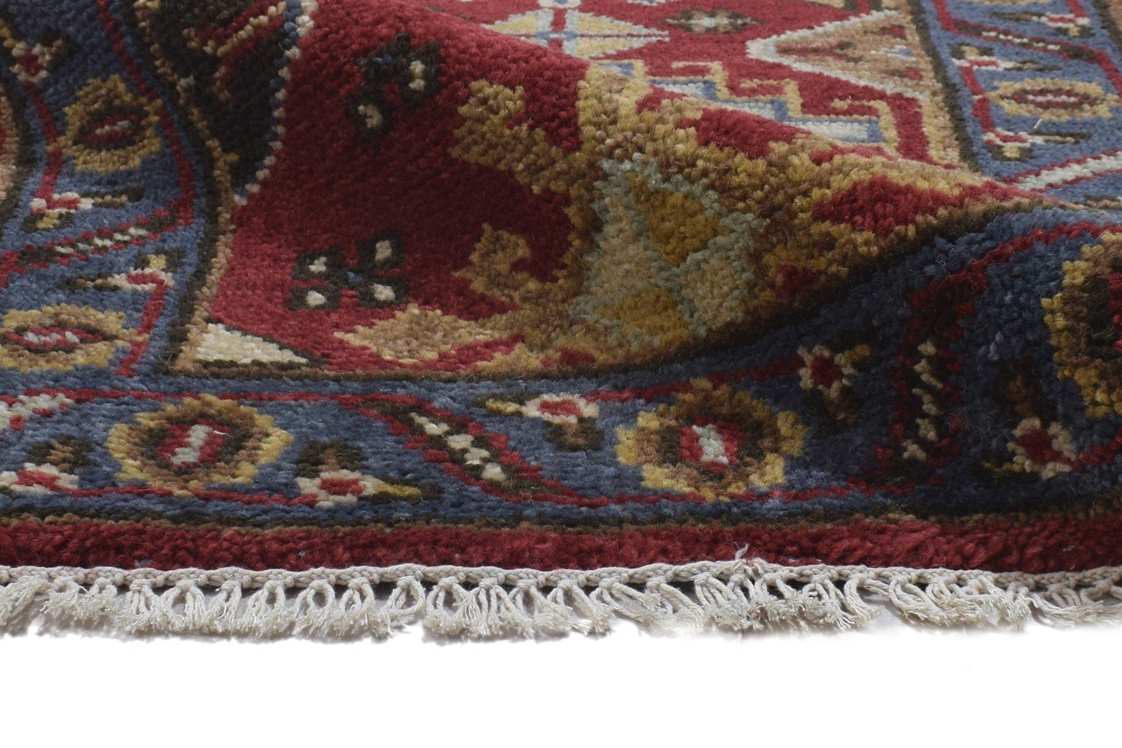 Red Wool Rug 2'6 X 8' Persian Hand Knotted Kazak Oriental Small Runner 