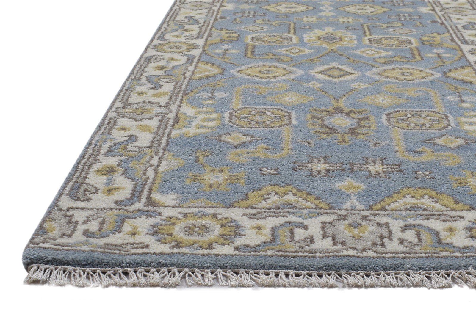 Wool Grey Rug 2'6 X 10' Persian Hand Knotted Oushak Oriental Small Runner 