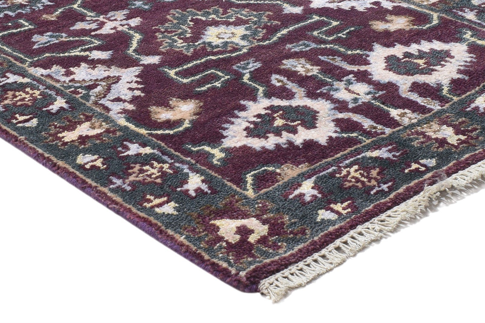 Wool Red Rug 3' X 8' Persian Hand Knotted Oushak Oriental Small Runner 