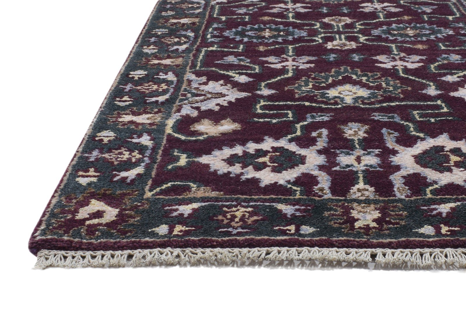 Wool Red Rug 3' X 8' Persian Hand Knotted Oushak Oriental Small Runner 