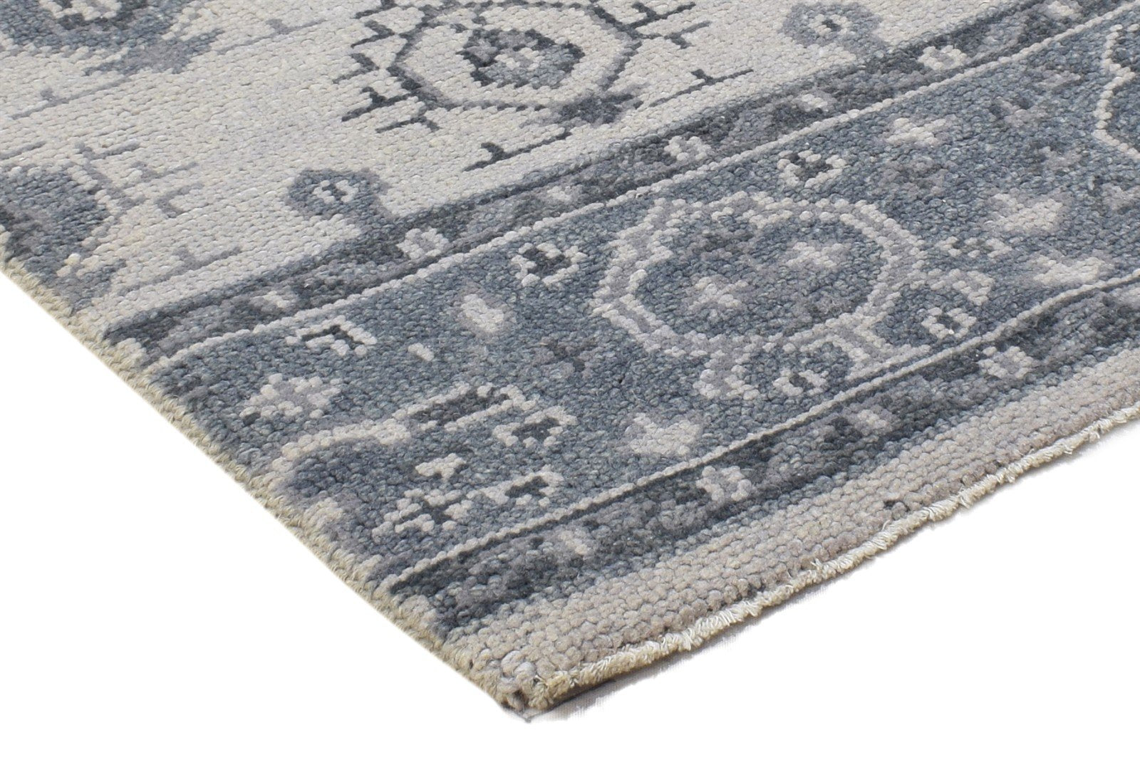 Wool Grey Rug 2' X 2' Persian Hand Knotted Bokhara Oriental Small Square 