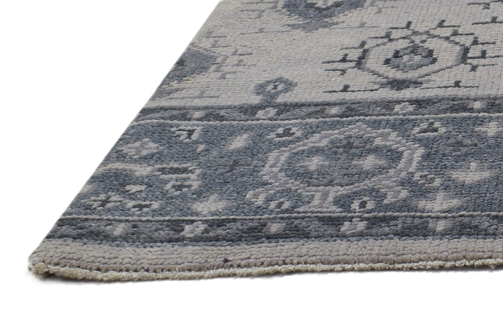 Wool Grey Rug 2' X 2' Persian Hand Knotted Bokhara Oriental Small Square 