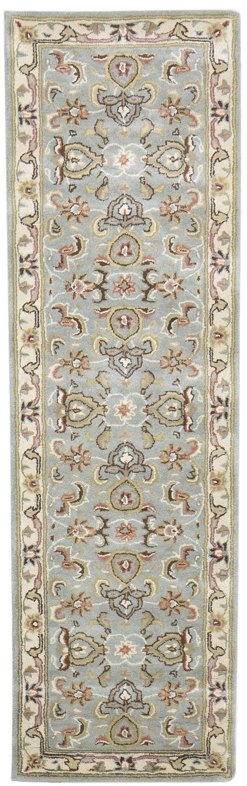 Wool Blue Rug 2' X 8' Persian Hand Tufted Oushak Oriental Small Runner 