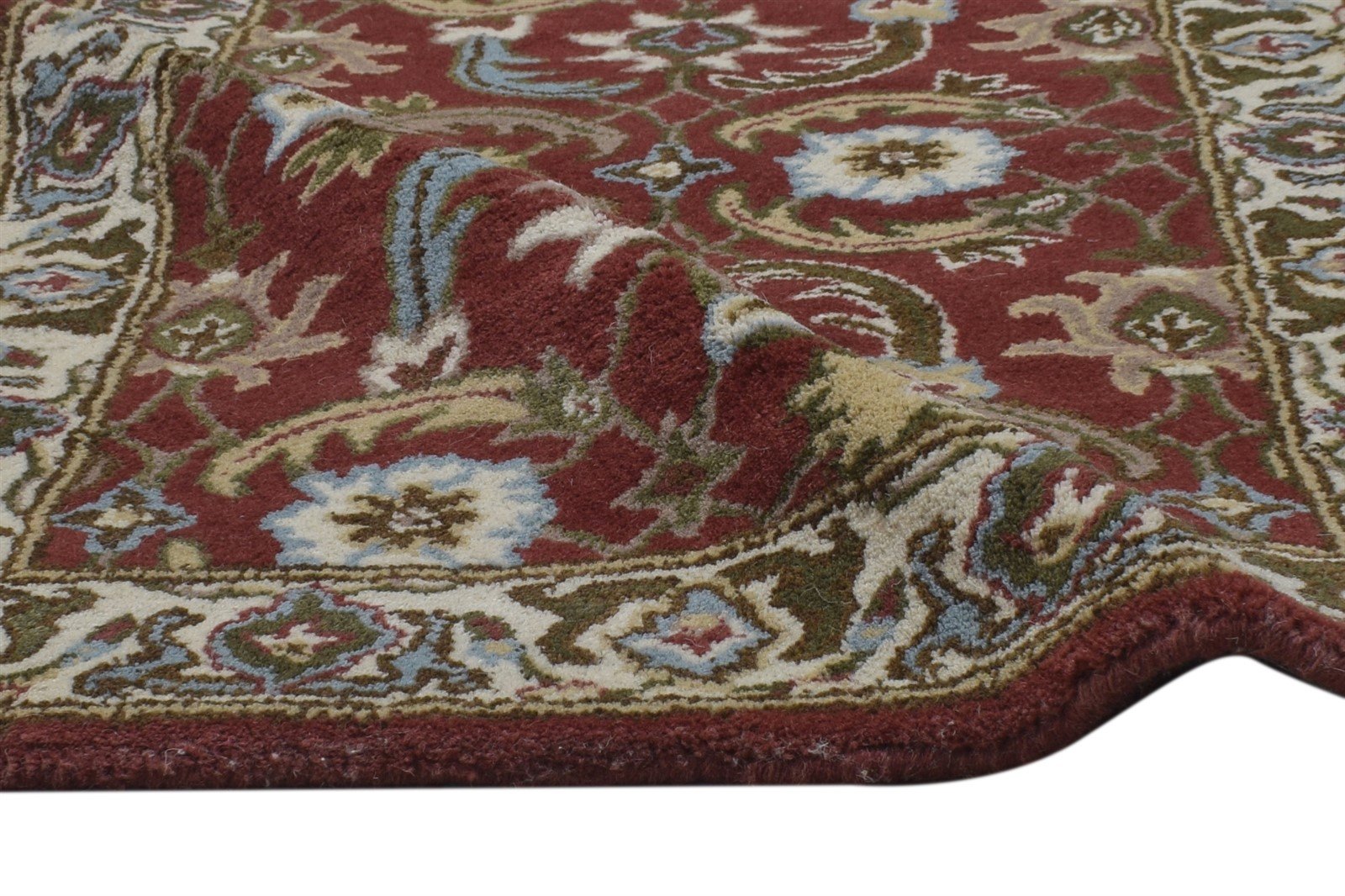 Hand Tufted Red Wool Rug 2' X 8' Persian Kashan Oriental Small Runner 