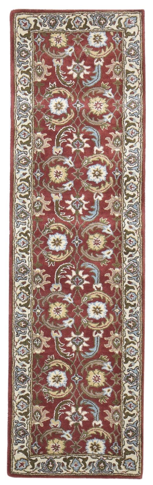 Hand Tufted Red Wool Rug 2' X 8' Persian Kashan Oriental Small Runner 