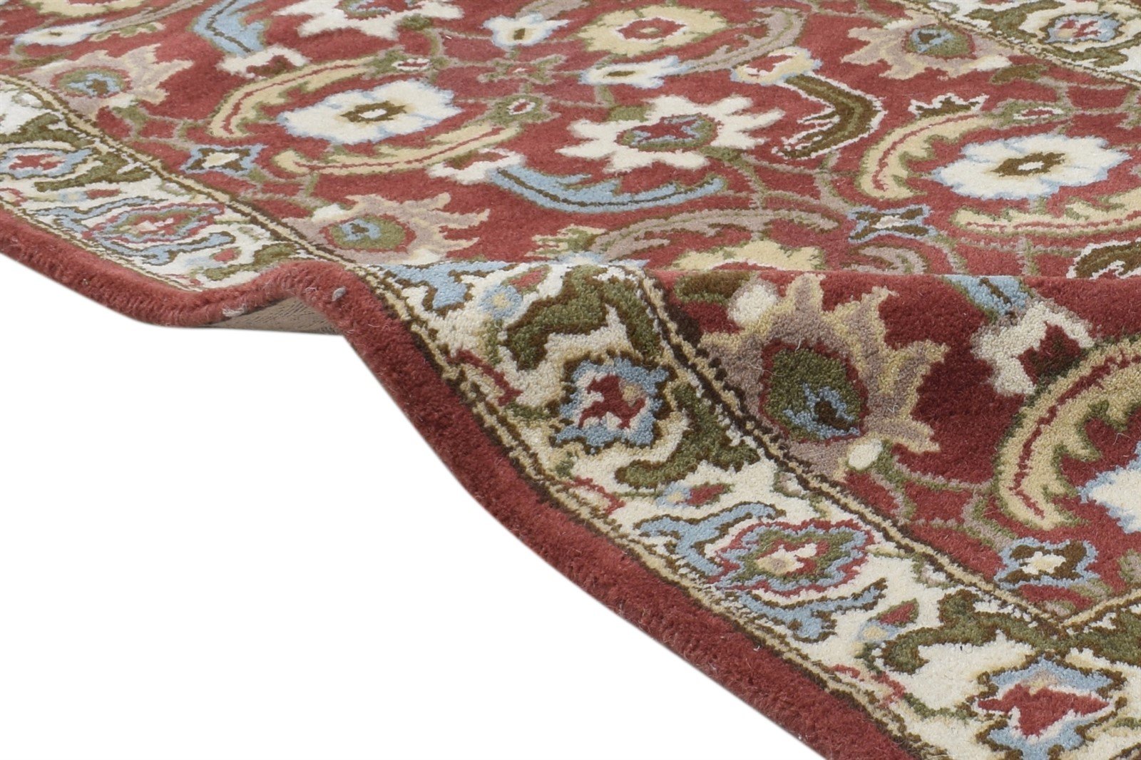 2' X 8' Rug Wool Red Persien Hand Tufted Kashan Oriental Small Runner 