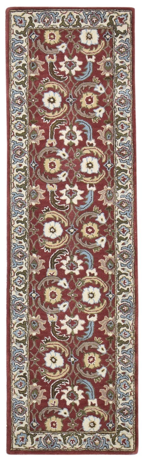 2' X 8' Rug Wool Red Persien Hand Tufted Kashan Oriental Small Runner 