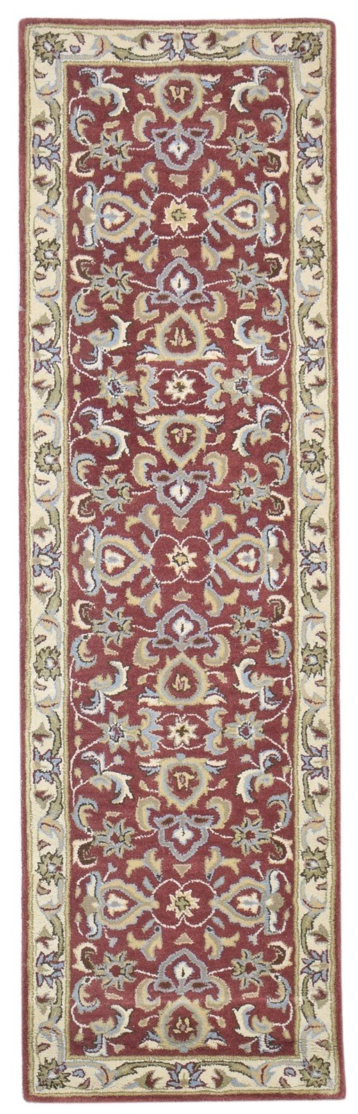 Hand Tufted Red Wool Rug 2' X 8' Persian Kashan Oriental Small Runner 