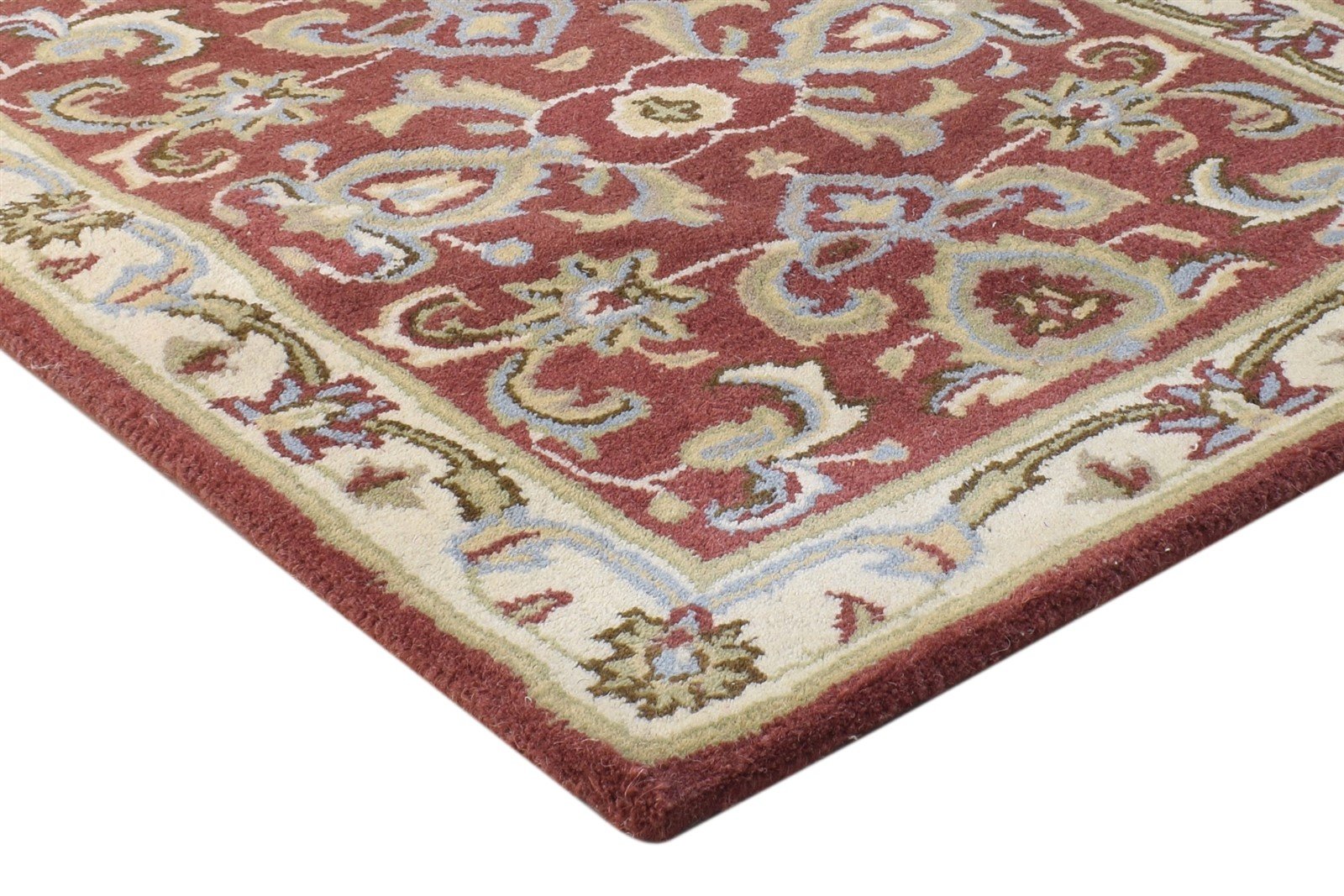 Wool Red Rug 2' X 8' Persian Hand Tufted Kashan Oriental Small Runner 