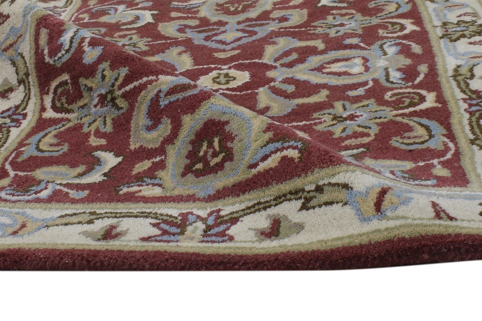 Wool Red Rug 2' X 8' Persian Hand Tufted Kashan Oriental Small Runner 