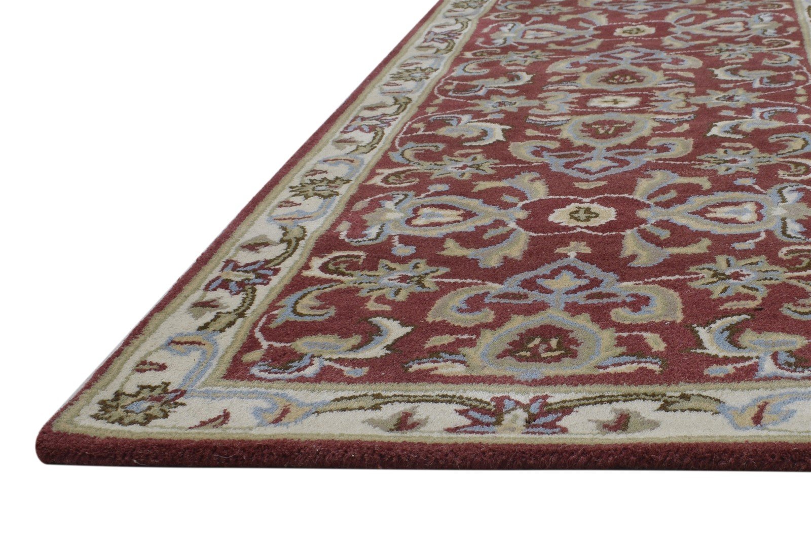 Wool Red Rug 2' X 8' Persian Hand Tufted Kashan Oriental Small Runner 