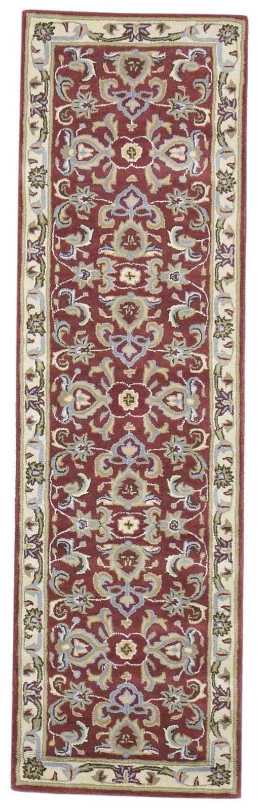 Wool Red Rug 2' X 8' Persian Hand Tufted Kashan Oriental Small Runner 