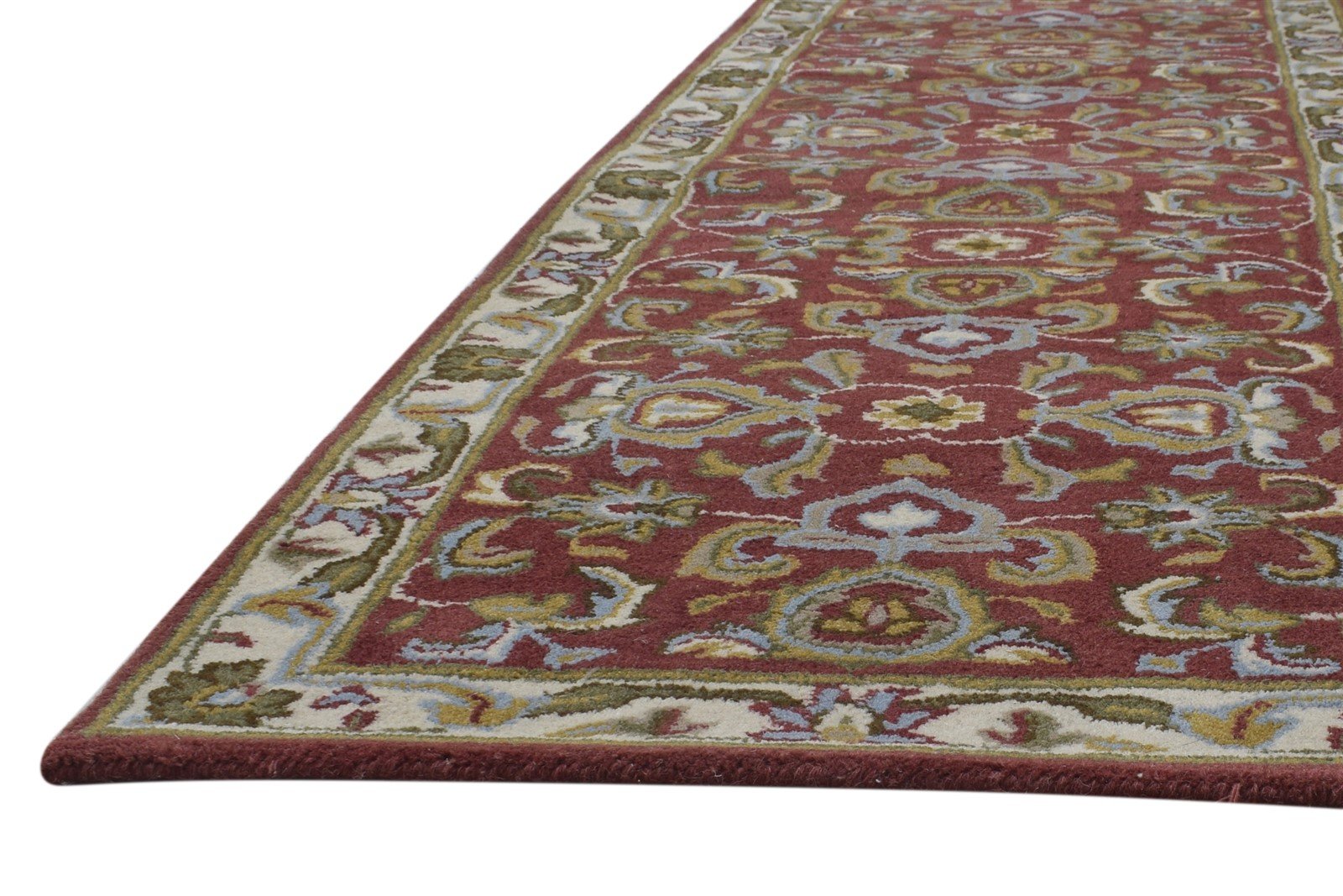 Hand Tufted Red Wool Rug 2' X 8' Persien Kashan Oriental Small Runner 