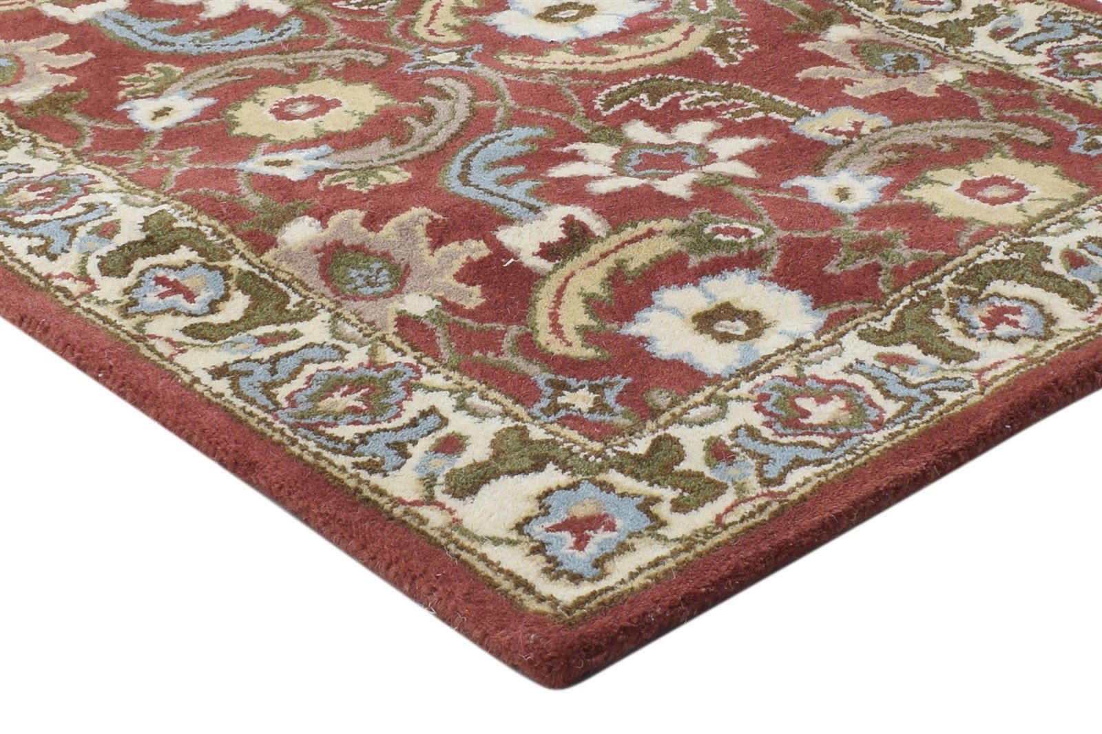 Red Wool Rug 2' X 8' Persian Hand Tufted Kashan Oriental Small Runner 