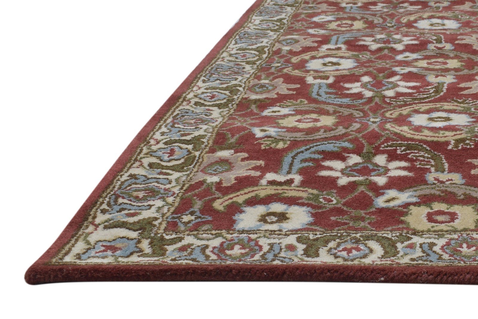 Red Wool Rug 2' X 8' Persian Hand Tufted Kashan Oriental Small Runner 