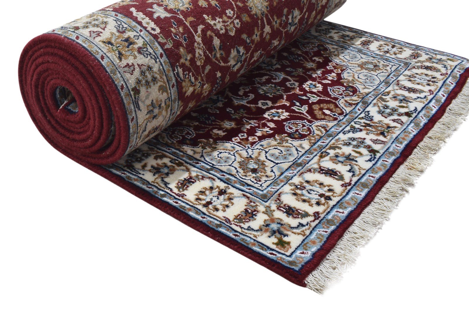 Red Wool Rug 3' X 14' Persian Hand Knotted Tabriz Oriental Small Runner 