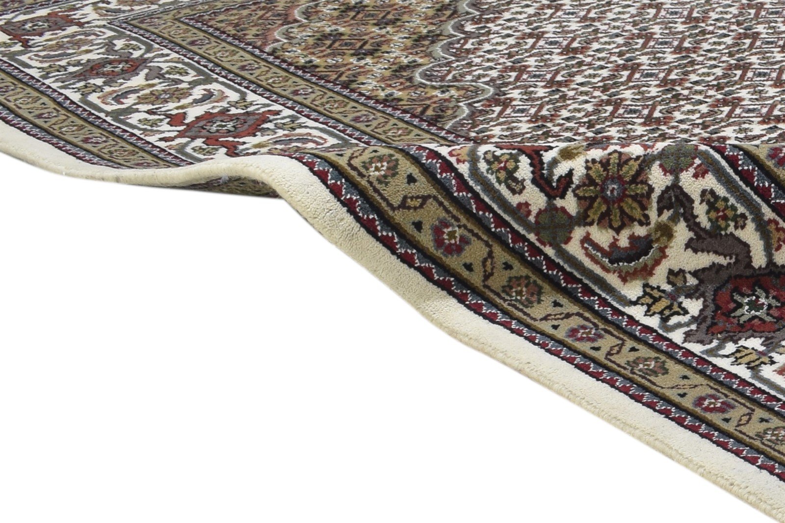 Wool Brown Rug 6' X 6' Persian Hand Knotted Bijar Oriental Room Size Carpet 