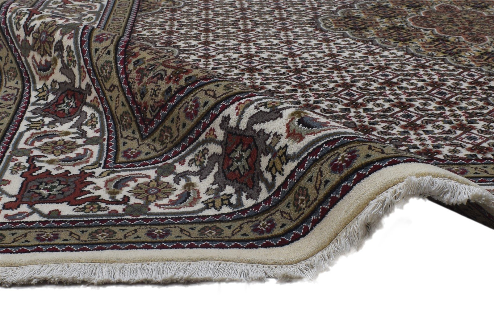 Wool Brown Rug 6' X 6' Persian Hand Knotted Bijar Oriental Room Size Carpet 