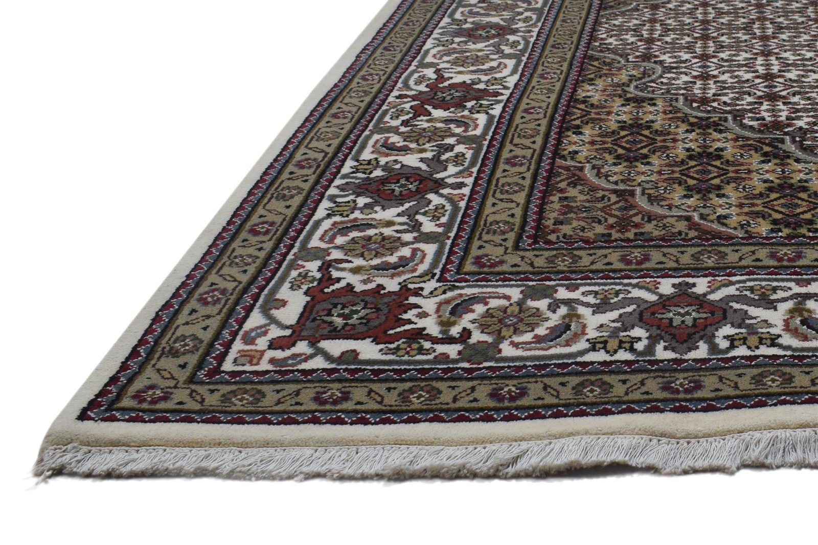 Wool Brown Rug 6' X 6' Persian Hand Knotted Bijar Oriental Room Size Carpet 