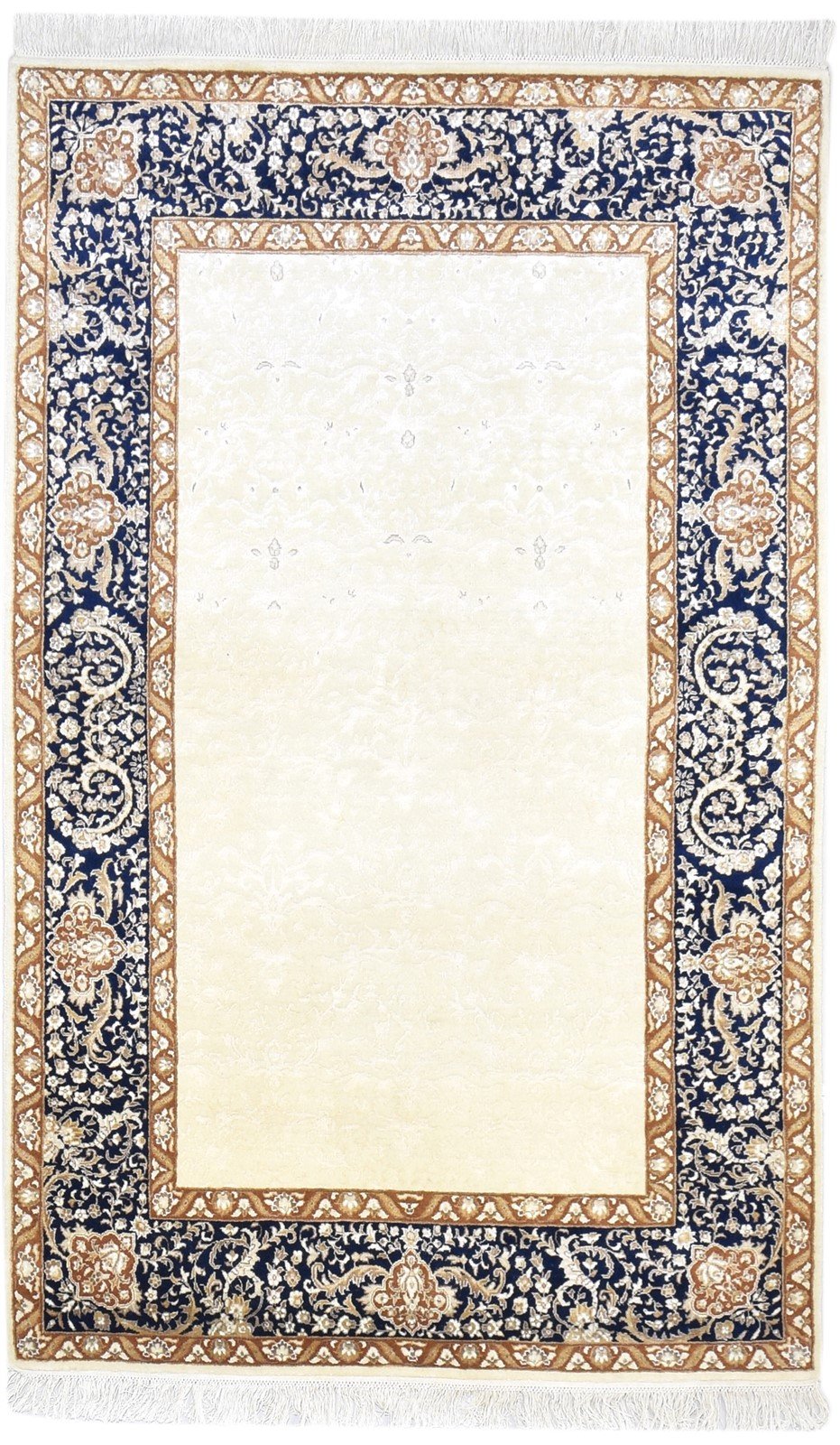 Hand Knotted Sand Wool Rug 4' X 6' Persian Oriental Oriental Room Size Carpet 