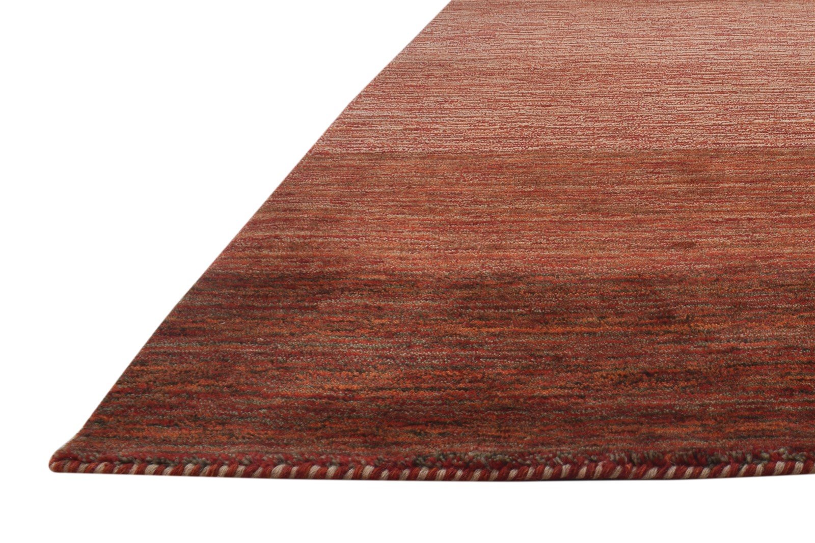 4' X 6' Rug Wool Rust Persian Handloom Gabbeh Striped Room Size Carpet 