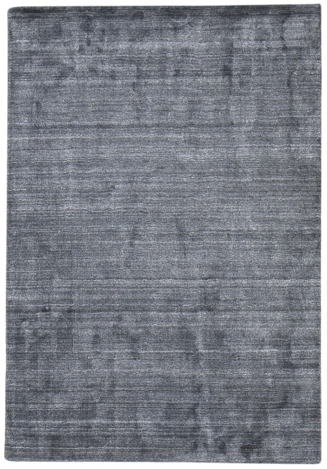 4X6 Rug Wool Silk Charcoal Modern Handloom Scandinavian Solid Room Size Carpet 