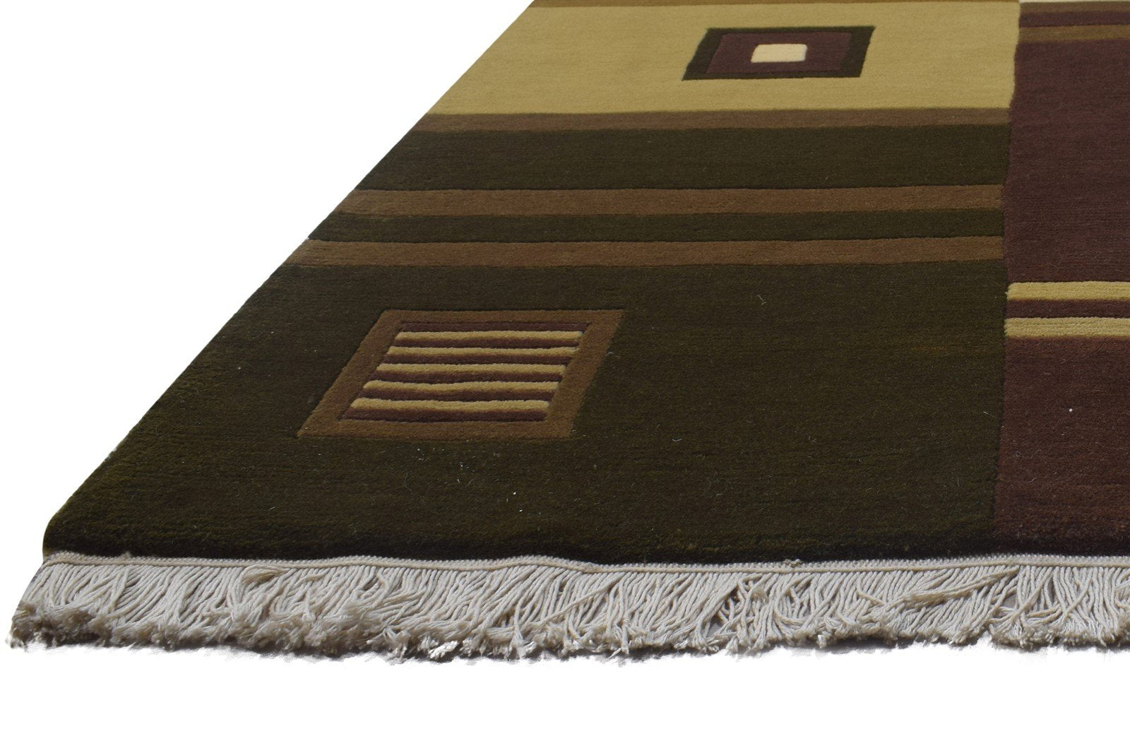 5' X 7' Rug Wool Brown Persian Hand Knotted Gabbeh Tribal Room Size Carpet 