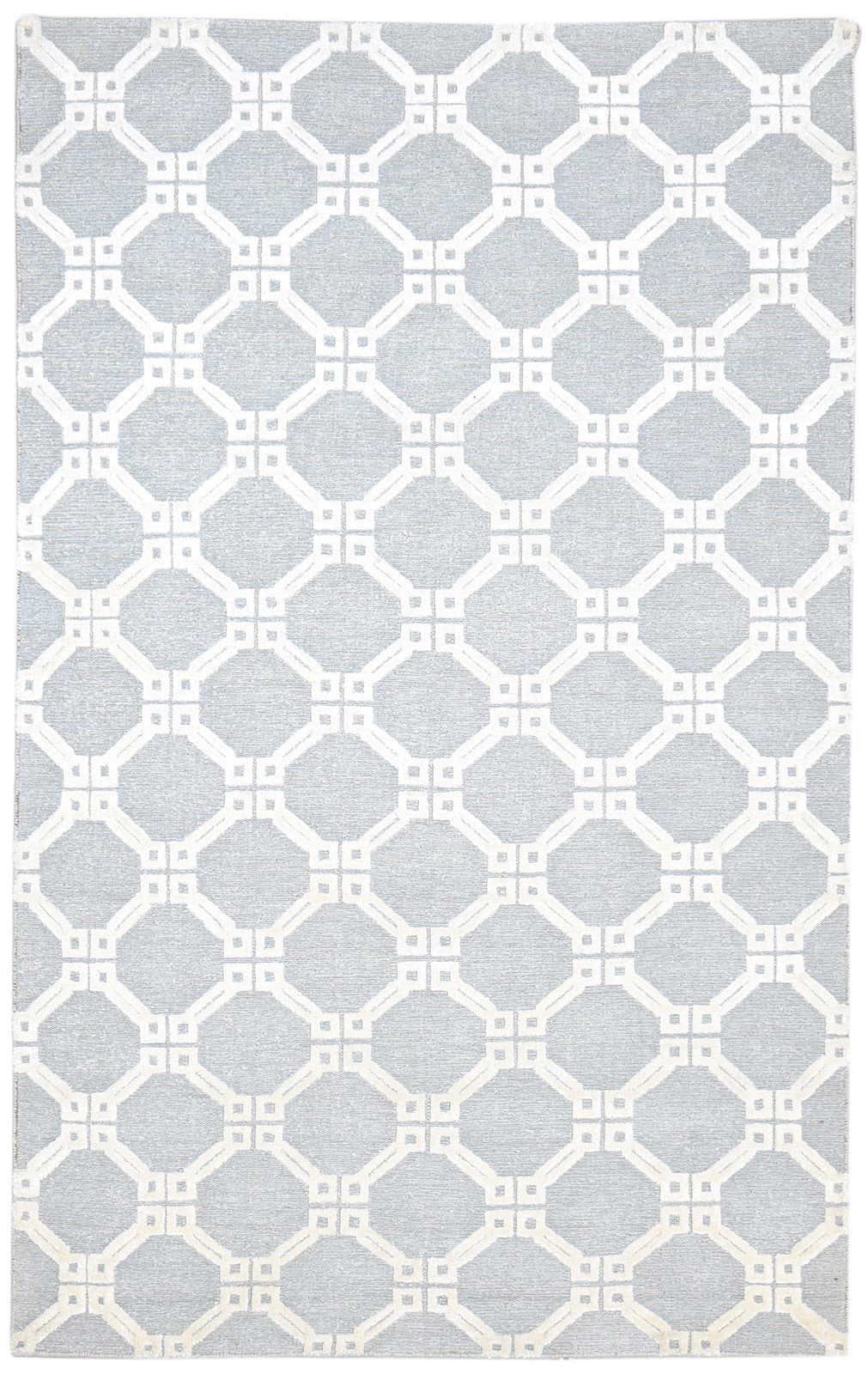 Grey Linen Rug 5' X 8' Modern Hand Knotted Moroccan Trellis Room Size Carpet 