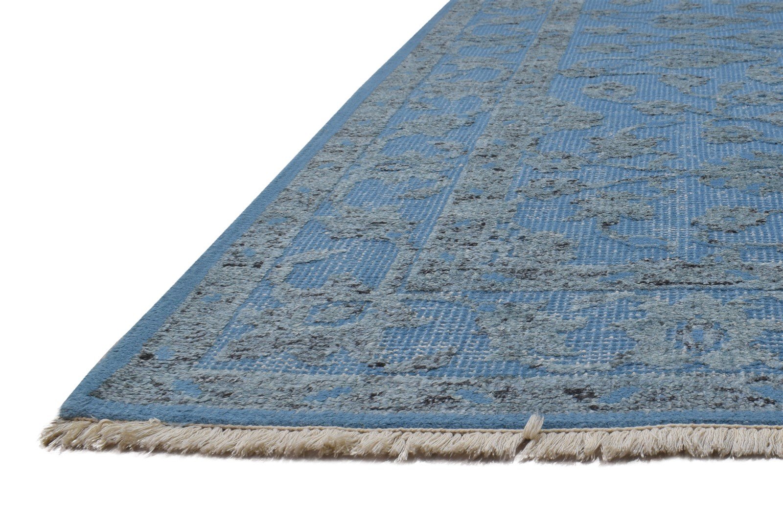 Wool Blue Rug 6' X 8' Persian Hand Knotted Oushak Oriental Room Size Carpet 