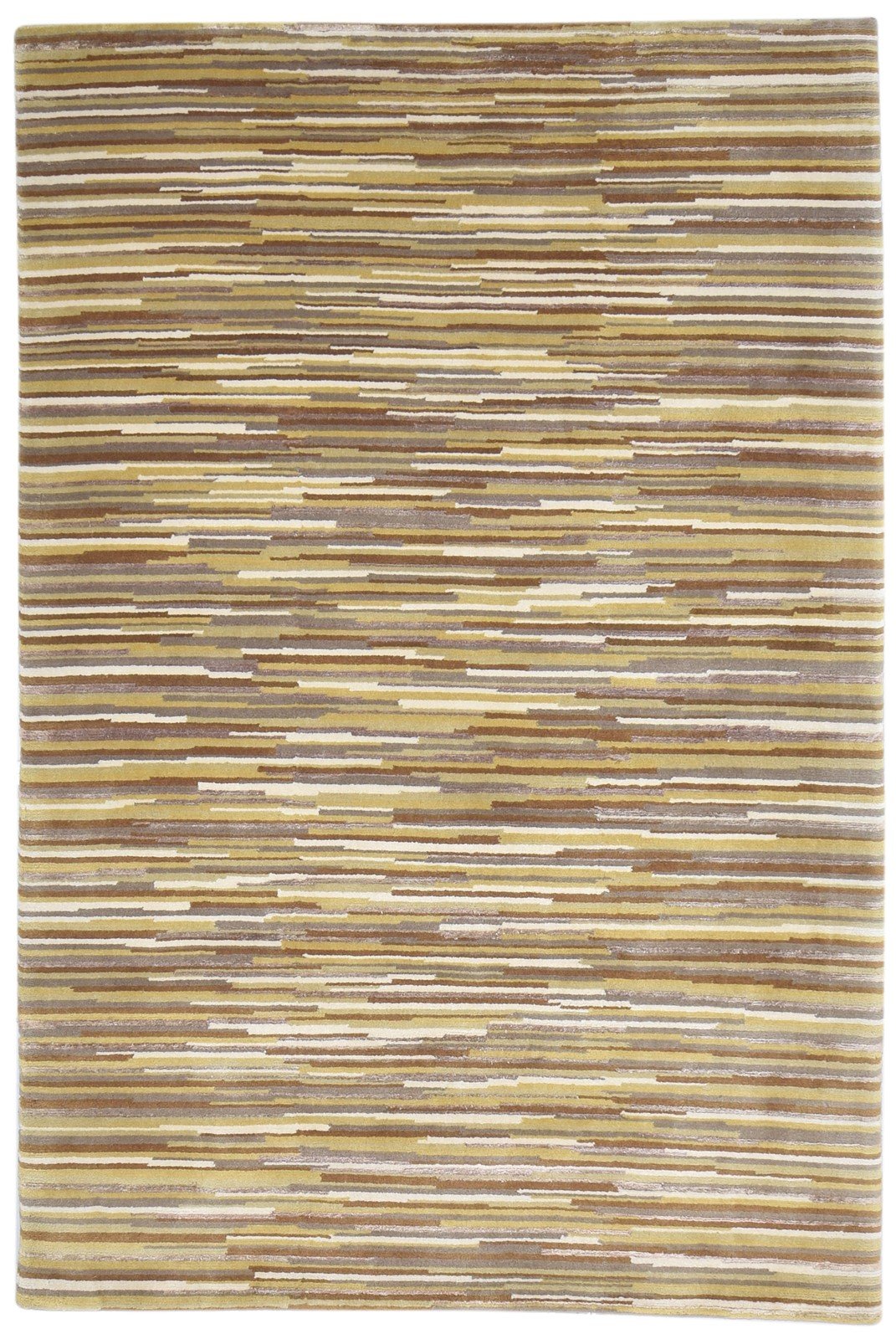 Wool Sand Rug 5' X 8' Modern Hand Knotted Scandinavian Abstract Room Size Carpet 