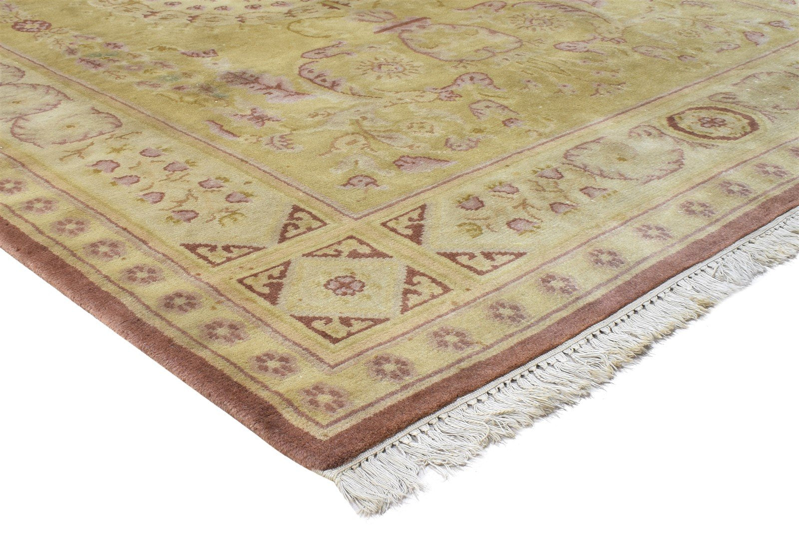 Wool Gold Rug 6' X 9' Persian Hand Knotted Nain Oriental Room Size Carpet 