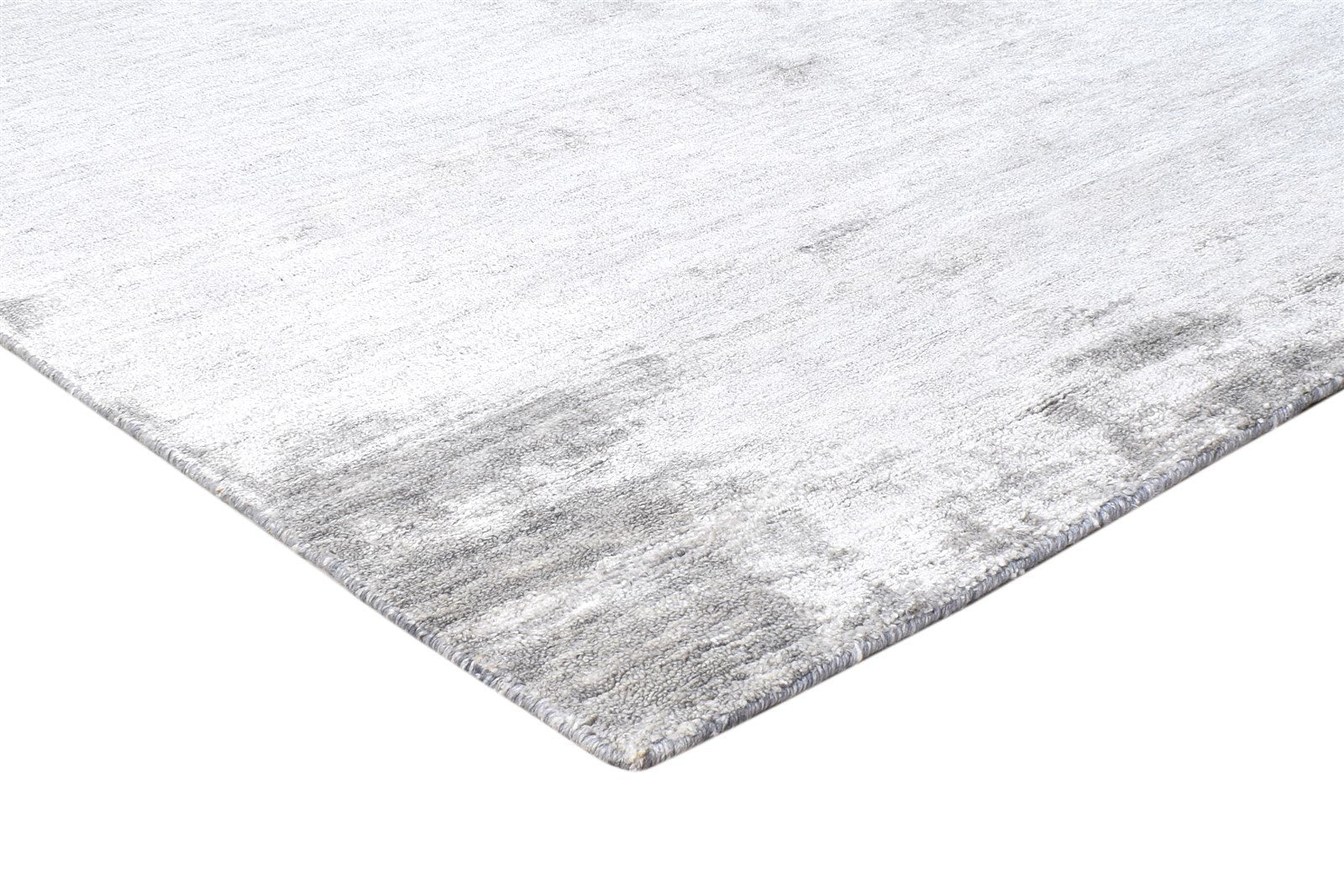 8' X 8' Rug Silk Grey Modern Handloom Scandinavian Solid Large Carpet 