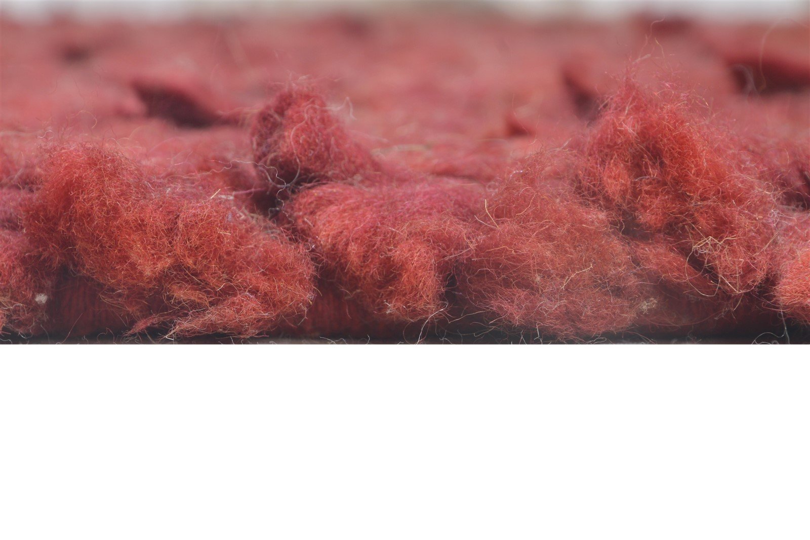 Hand Woven Red Wool Rug 7' X 9' Modern Bohemian Solid Large Carpet  Area Rug 