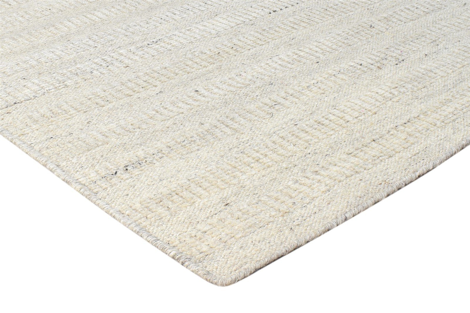 Grey Silk Rug 5' X 8' Modern Hand Woven Scandinavian Striped Room Size Carpet 