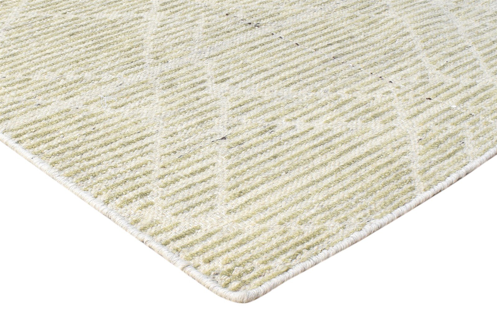 5' X 7' Rug Silk Cream Modern Hand Woven Scandinavian Diamond Room Size Carpet 