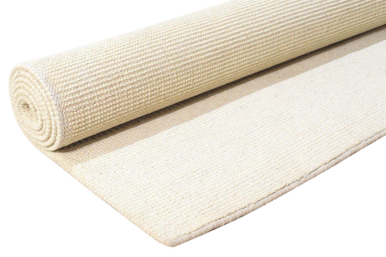 Silk Cream Rug 5' X 8' Modern Hand Woven Scandinavian Striped Room Size Carpet 