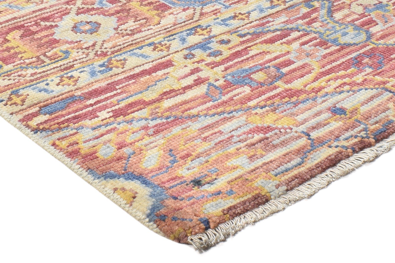 2' X 2' Rug Wool Rust Persian Hand Knotted Heriz-Indian Oriental Small Carpet 