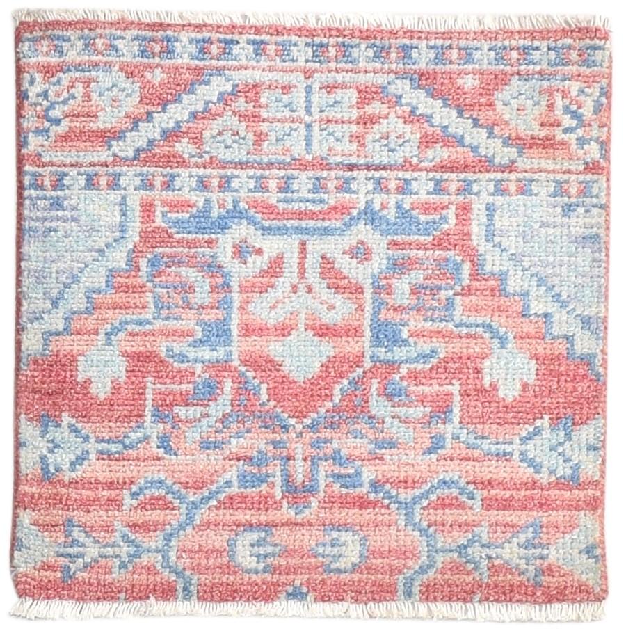 Red Wool Rug 2' X 2' Persian Hand Knotted Kazak Oriental Small Carpet 