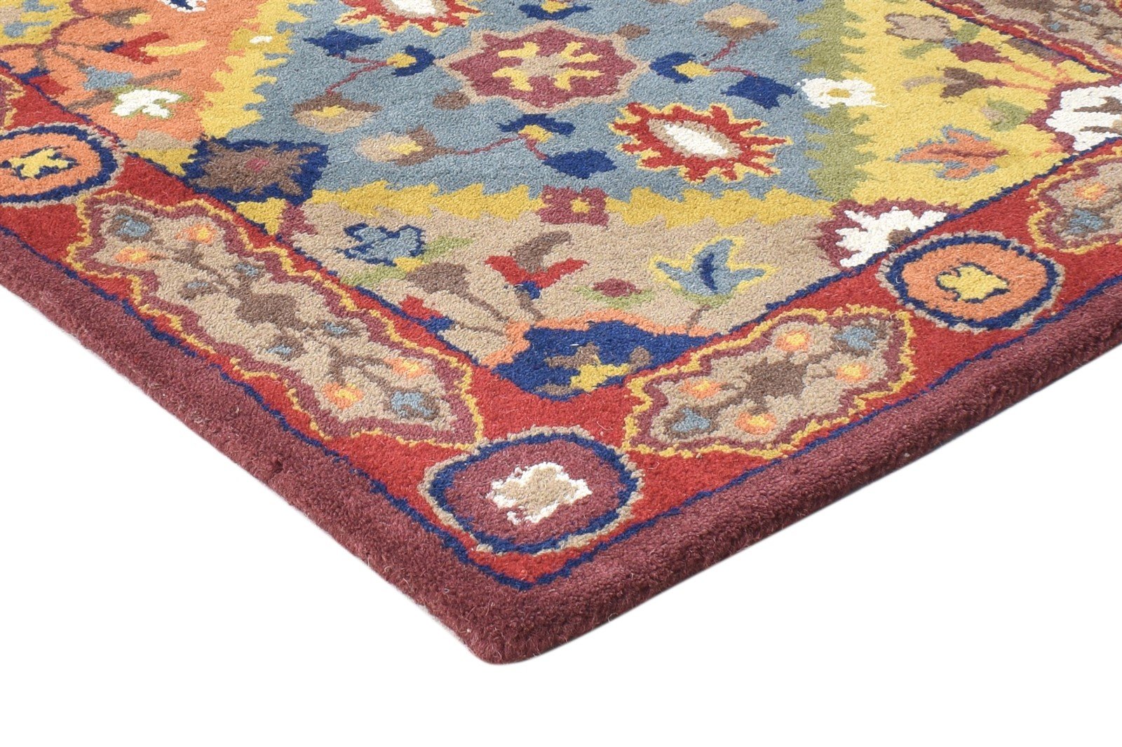 26X5 Rug Wool Multi Color Persian Hand Tufted Bakhtiari Oriental Small Carpet 