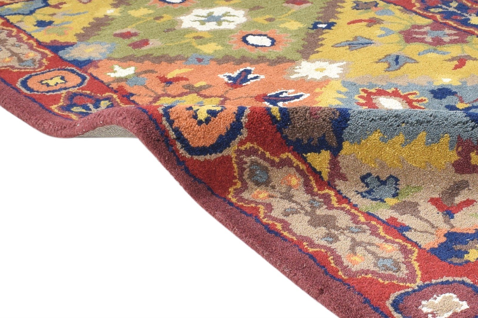 26X5 Rug Wool Multi Color Persian Hand Tufted Bakhtiari Oriental Small Carpet 