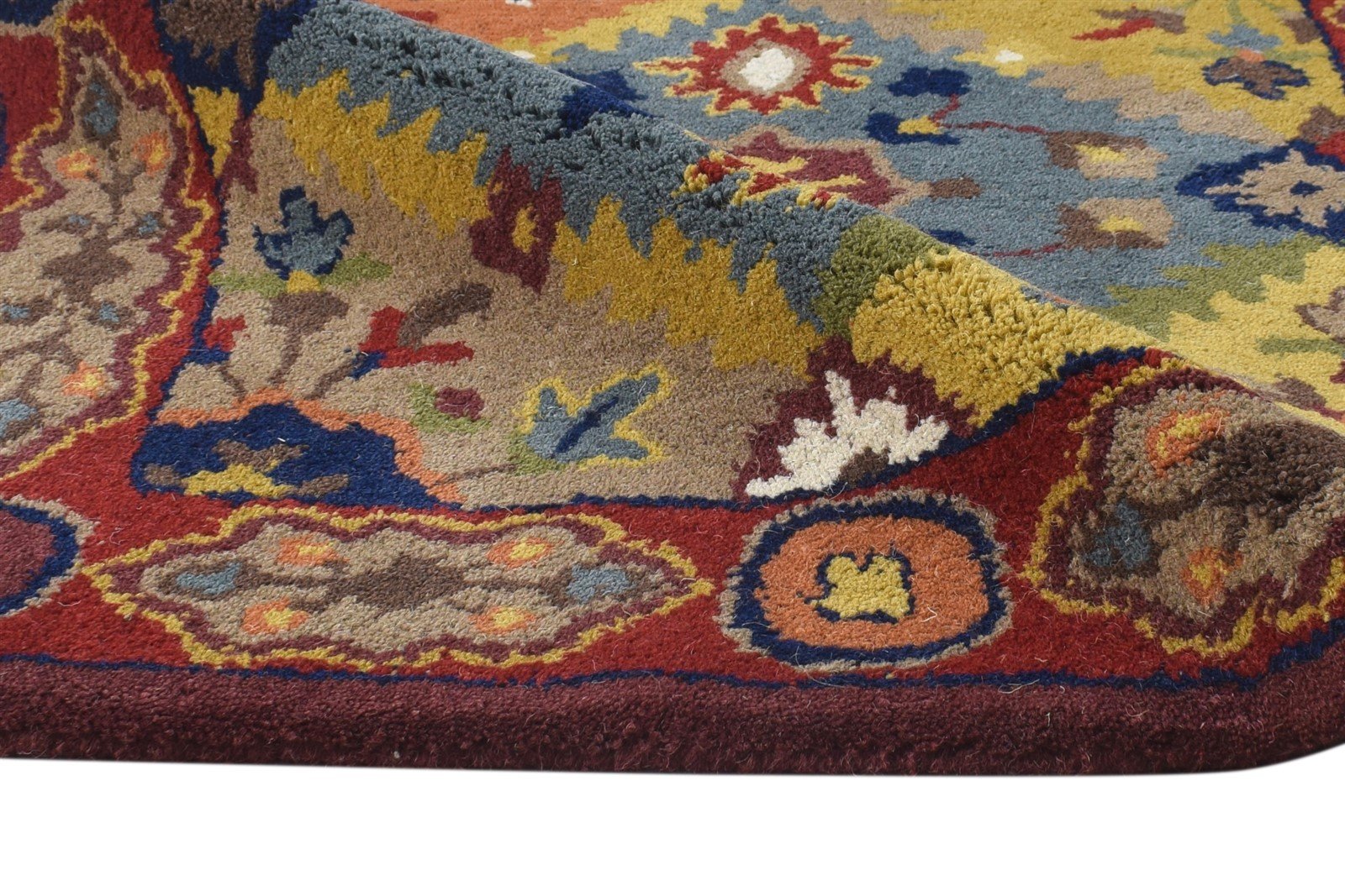 26X5 Rug Wool Multi Color Persian Hand Tufted Bakhtiari Oriental Small Carpet 