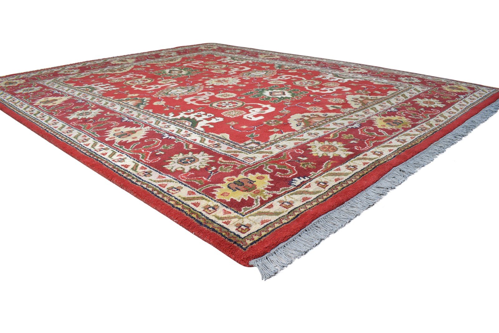 Red Wool Rug 8' X 10' Persian Hand Knotted Oushak Oriental Large Carpet 