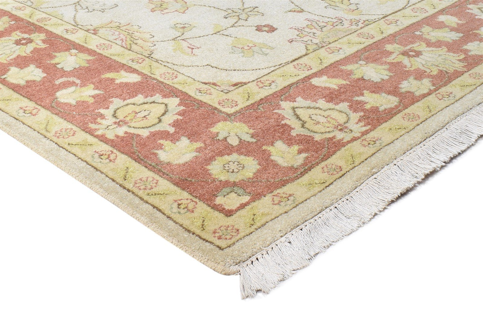 6' X 9' Rug Wool Cream Persian Hand Knotted Oushak Oriental Room Size Carpet 