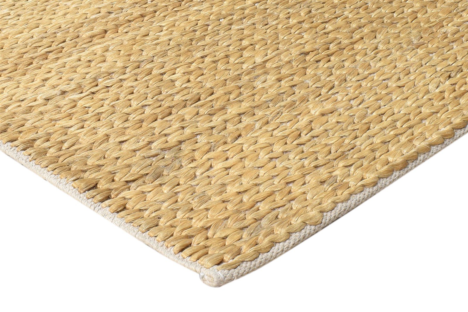 4' X 6' Rug Jute Beige Modern Hand Woven Scandinavian Solid Room Size Carpet 